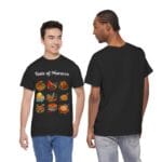 Moroccan Cuisine Icons T-Shirt - Tagine, Couscous & Mint Tea Foodie Art - Image 3