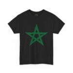 Moroccan Star T-Shirt - Minimalist Green Pentagram Symbol