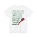 Moroccan Cities T-Shirt -Back Chefchaouen, Marrakech, Casablanca & Map Art - Image 4