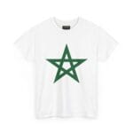 Moroccan Star T-Shirt - Minimalist Green Pentagram Symbol - Image 2
