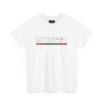 Morocco Varsity Style T-Shirt - Bold Typography & Flag Colors Strip - Image 2