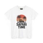 Safari Time T-Shirt - Retro Sunset & Off-Road 4x4 Adventure Art