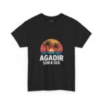 Agadir T-Shirt - Sun & Sea Retro Sunset & Palm Trees Design